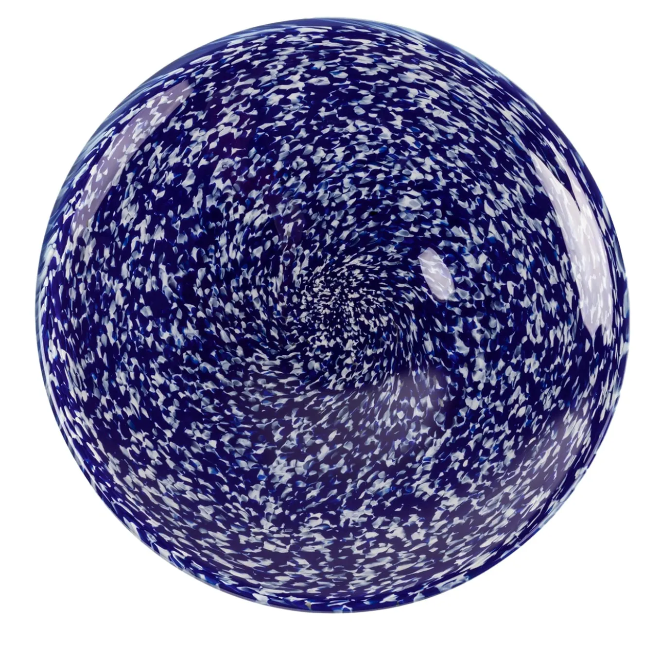 Centrotavola in vetro blu e avorio