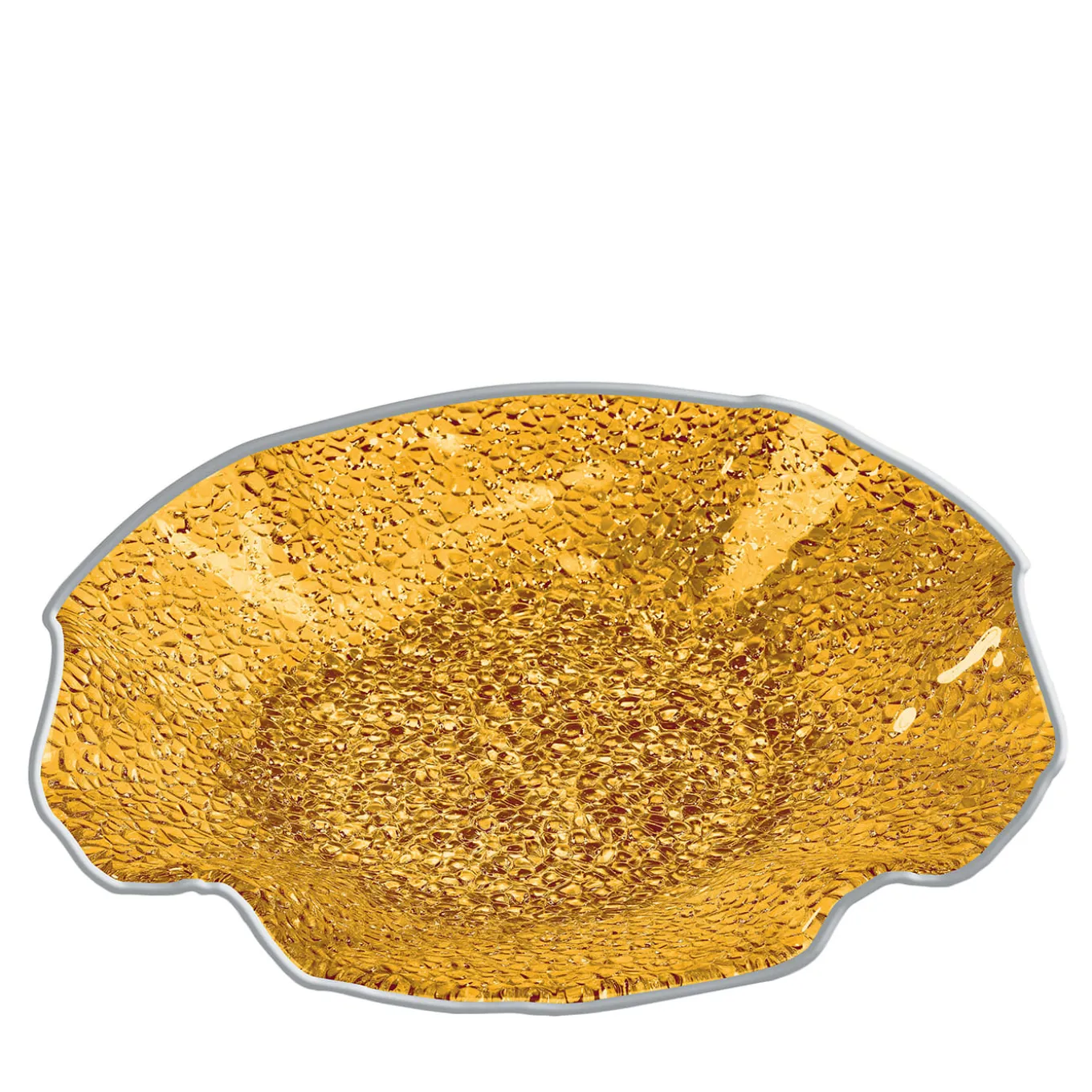 Centrotavola in Vetro Oro a Scallop Lirica