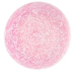 Centrotavola in vetro rosa e avorio