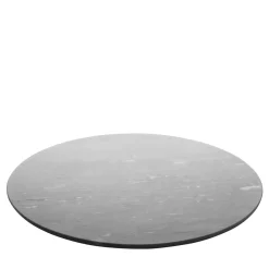 Centrotavola rotondo Convivio in marmo grigio Bardiglio