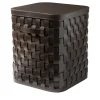 Cestino alto quadrato Demetra Brown con coperchio