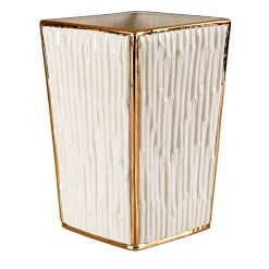 CESTINO IN BAMBÙ - BIANCO E ORO