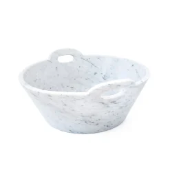 Cestino in marmo bianco di Carrara