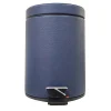 Cestino in pelle con coperchio in blu