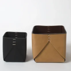 Cestino Regular Cubic Khaki di Oscar Maschera