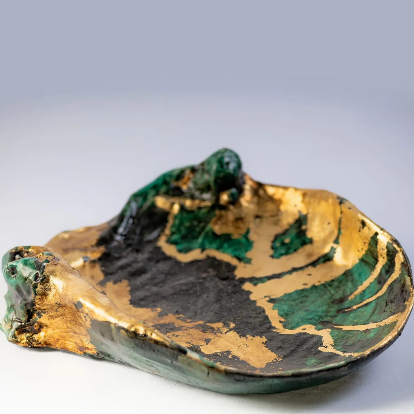 Ciotola centrotavola Voglia Di Mare Verdigris e Oro