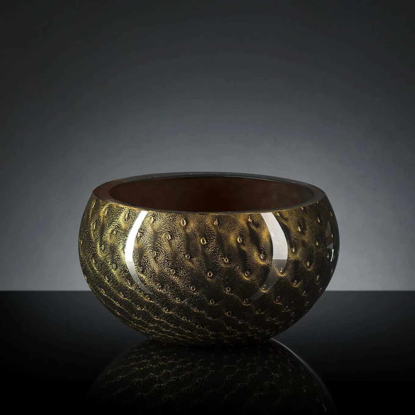 Ciotola decorativa Mocenigo oro e nero