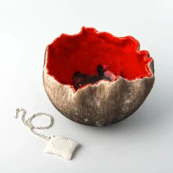 Ciotola Decorativa Rosso Di Sera In Ceramica Rossa Di Nino Basso #3