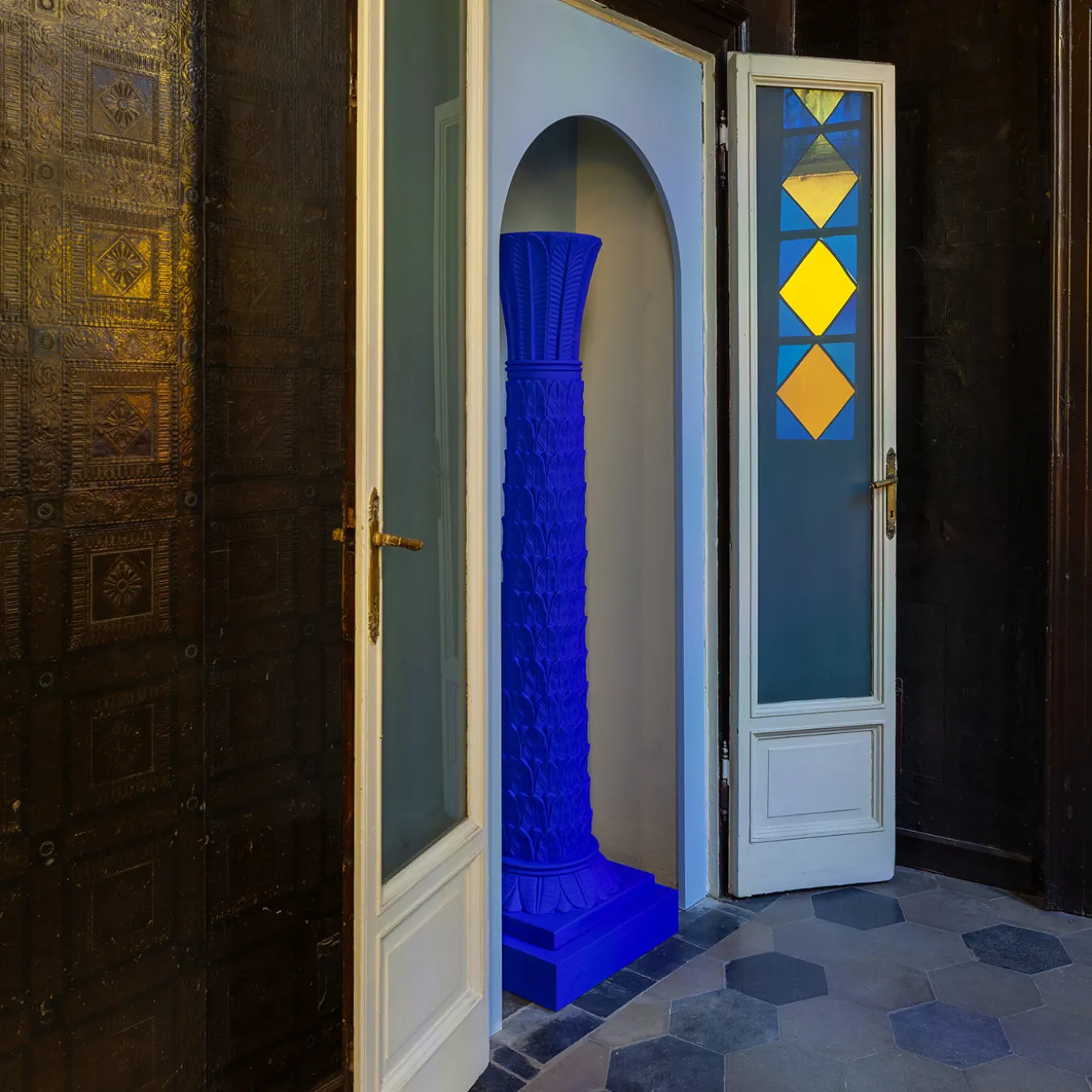 Colonna Decorativa Anne Blu Intenso