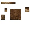 Composizone N1 Set Di 5 Pannelli Decorativi In Vetro Oro