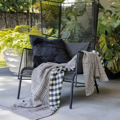 Coperta Babette double-face a quadri piccoli