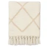 Coperta beige a motivi geometrici