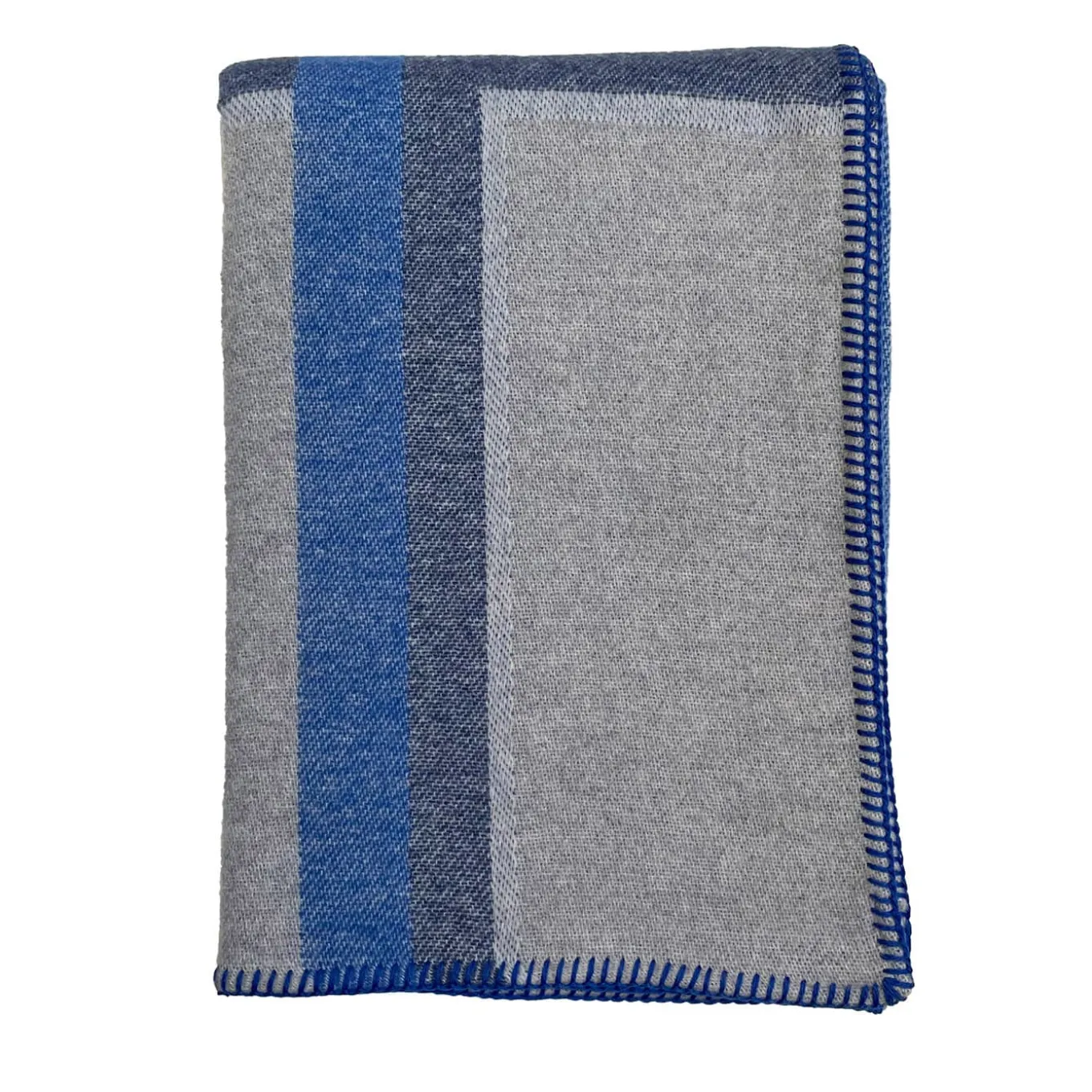 Coperta Cornice blu e grigia