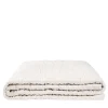 Coperta di lino bianca e ondulata