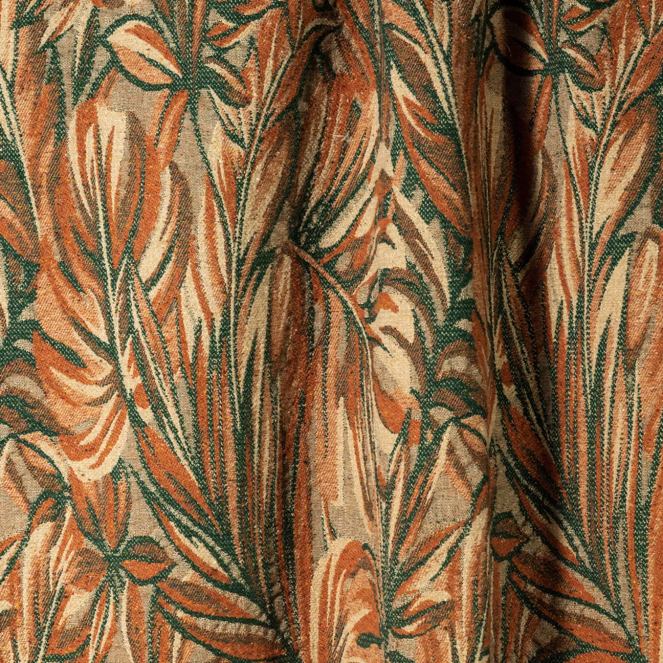 Coperta Nequizia con frange a motivi botanici policromi