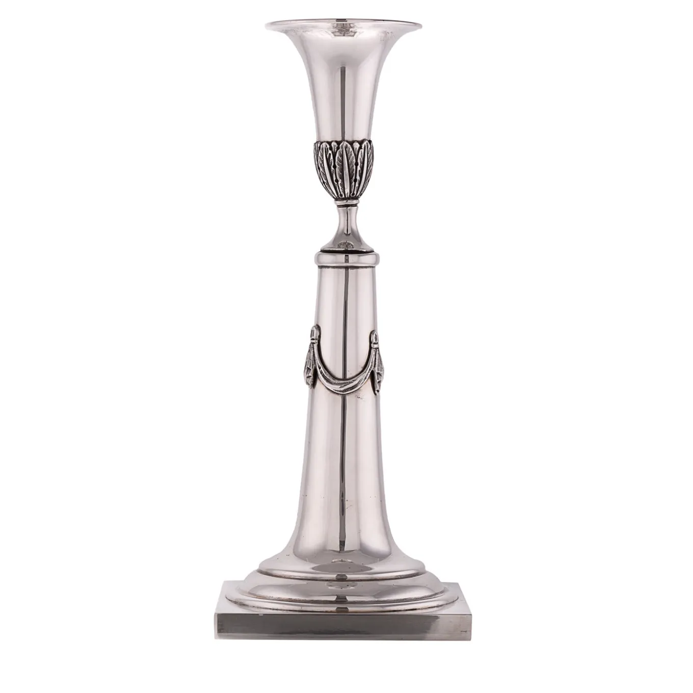Coppia di candelabri in argento sterling del 1860