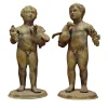 Coppia di sculture Cherubini in bronzo