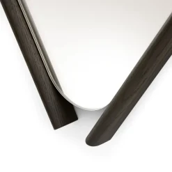 Coppia di specchi in legno Eye Bis con cornice in rovere massiccio