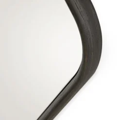 Coppia di specchi in legno Eye Bis con cornice in rovere massiccio