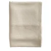 Copriletto in lino pesante crema con cucitura