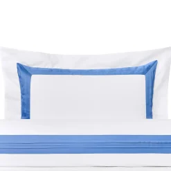 Copripiumino Plissè bianco e blu campagna US King