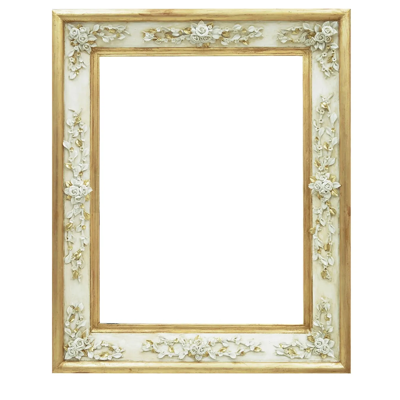Cornice con fiori dorati