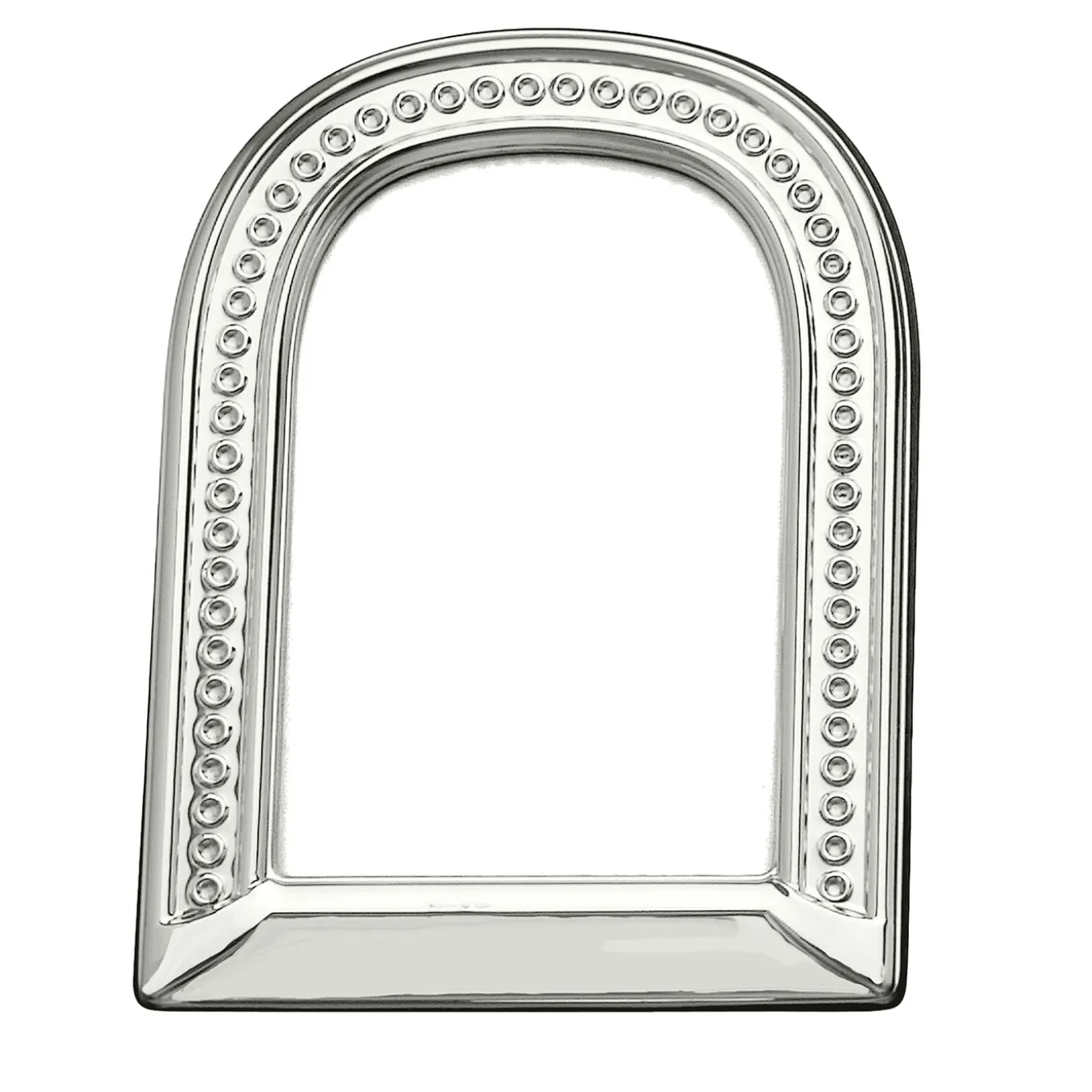 Cornice in argento sterling a portale con bugnette circolari