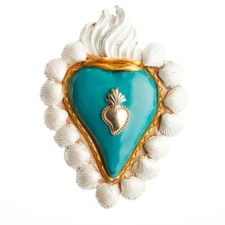 CUORE IN CERAMICA BIANCO E TURCHESE DI SUMMER CALLING