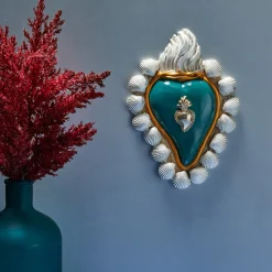 CUORE IN CERAMICA BIANCO E TURCHESE DI SUMMER CALLING
