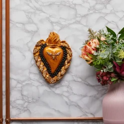 CUORE IN CERAMICA CON MOTIVO APE BE(E) GOLD