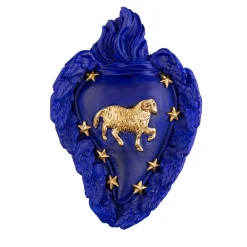 Cuore in ceramica Zodiaco Ariete