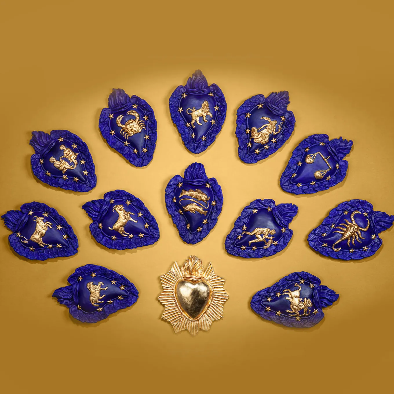 Cuore in ceramica Zodiaco Gemini