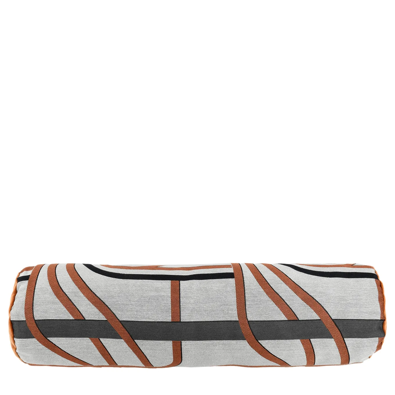 Cuscino a rullo terracotta in tessuto Les Intrigues