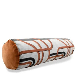Cuscino a rullo terracotta in tessuto Les Intrigues