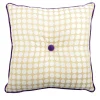 Cuscino Carrè Beige in tessuto jacquard polka dots
