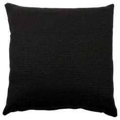 Cuscino Carré bianco e nero in tessuto toile de jouy jacquard