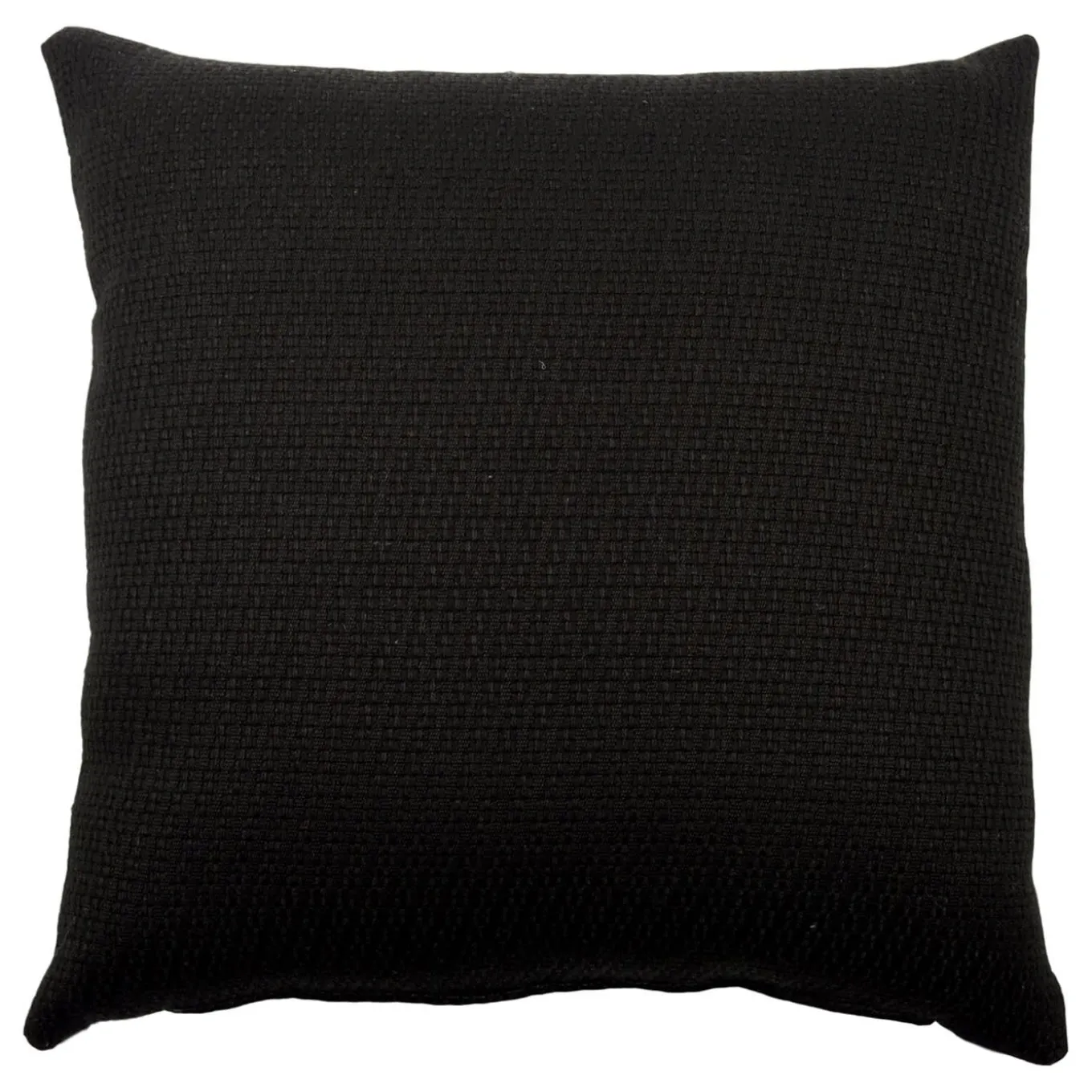 Cuscino Carré bianco e nero in tessuto toile de jouy jacquard
