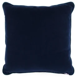 Cuscino Carrè blu in tessuto jacquard a rilievo