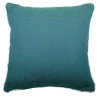 Cuscino Carrè blu-verde in tessuto jacquard finto unitario