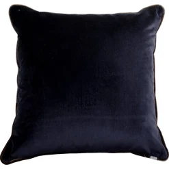 Cuscino Carrè grigio in tessuto jacquard e velluto di seta