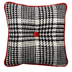 Cuscino Carré in tessuto jacquard Prince di Galles