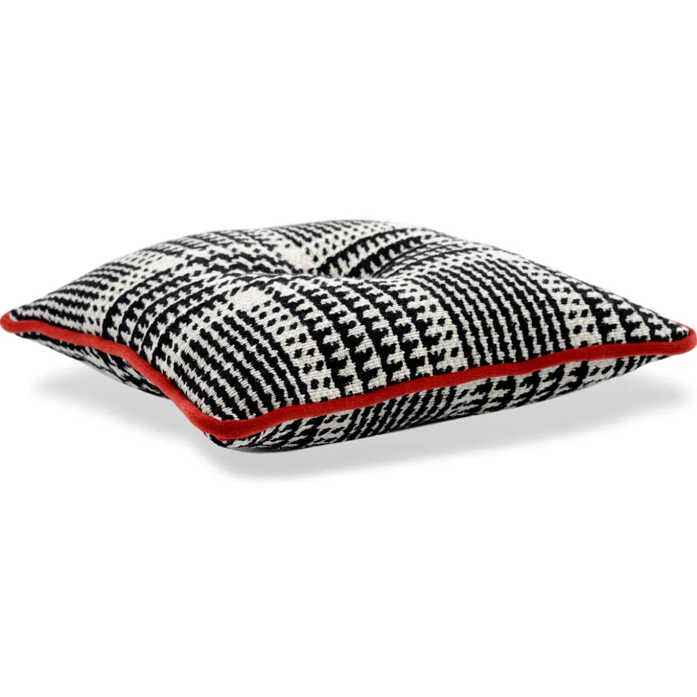 Cuscino Carré in tessuto jacquard Prince di Galles