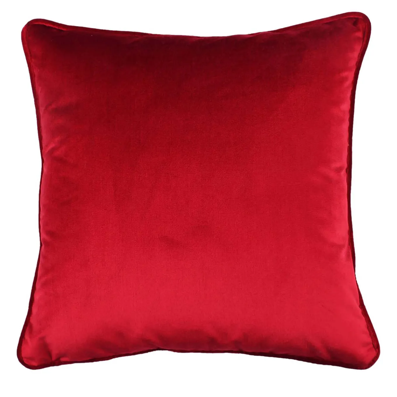 Cuscino Carrè in Velluto di Seta Rosso