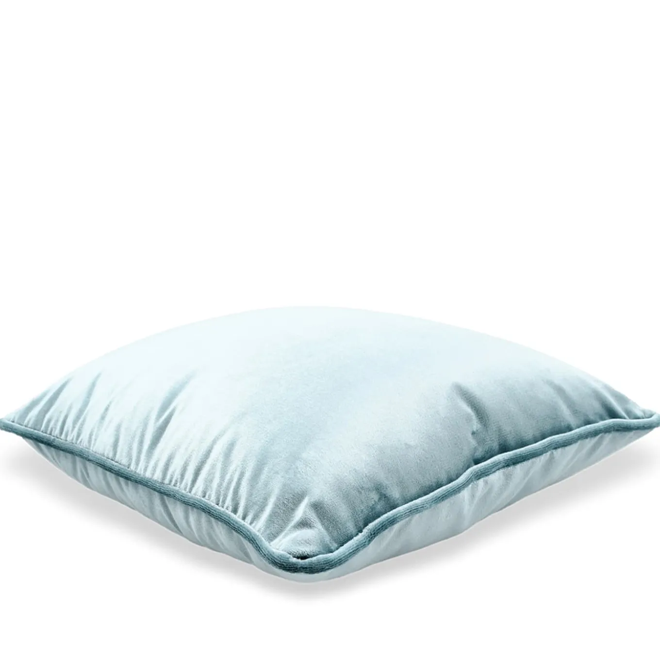 Cuscino Carrè in Velluto di Azzurro Polvere