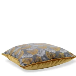 Cuscino Carrè Luminoso in Tessuto Jacquard e Velluto di Seta