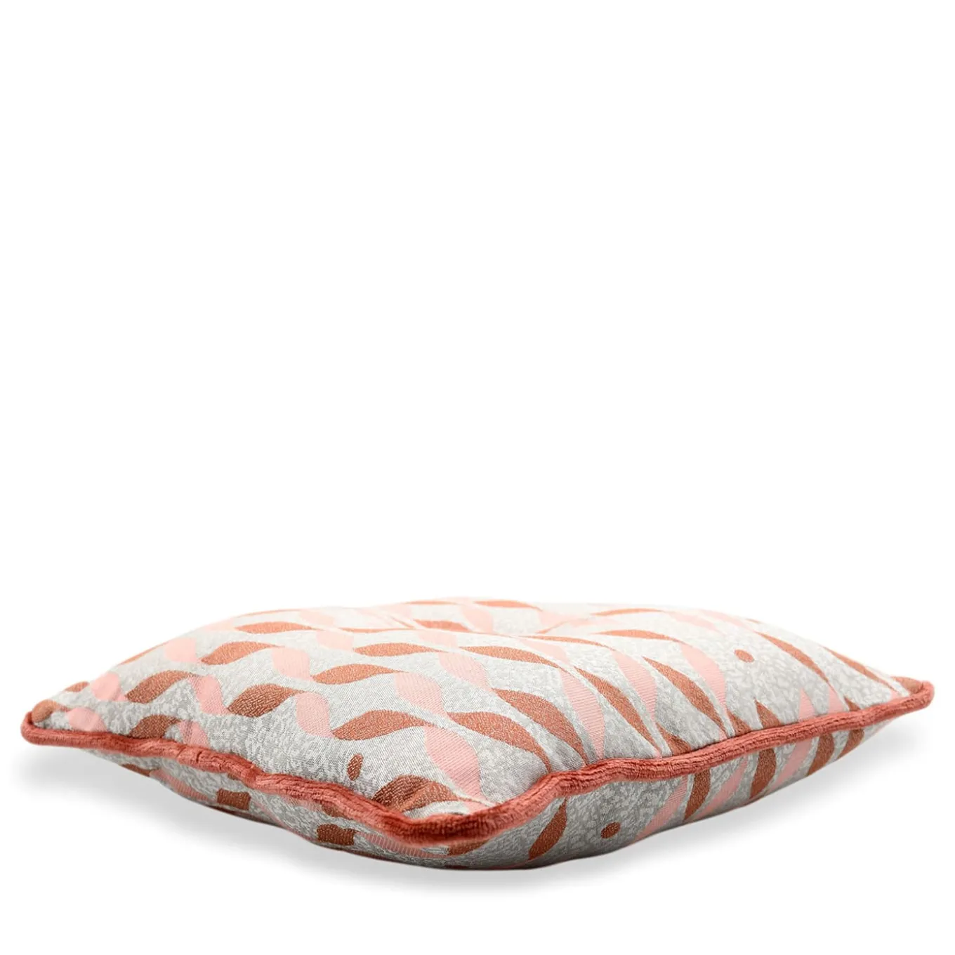 Cuscino Carrè Rosa in tessuto jacquard TALIA