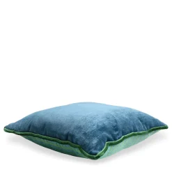 Cuscino Carrè verde in tessuto jacquard a righe