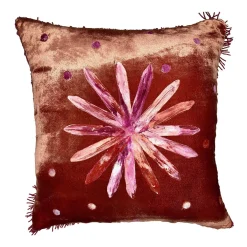 Cuscino con fiori di vetro