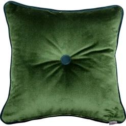 Cuscino Emerald Carré in tessuto jacquard a righe e velluto di seta