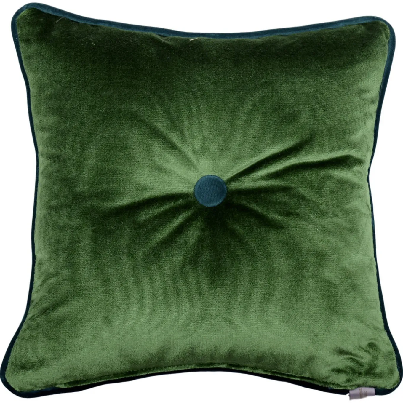 Cuscino Emerald Carré in tessuto jacquard a righe e velluto di seta